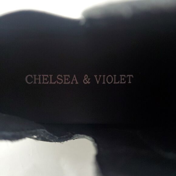 Chelsea & Violet Bootie Sneakers Women's 7.5 Black CV Milo Leather Slip On - Picture 9 of 10